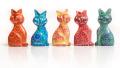 Süße Speckstein-Katzen in vielen Farben