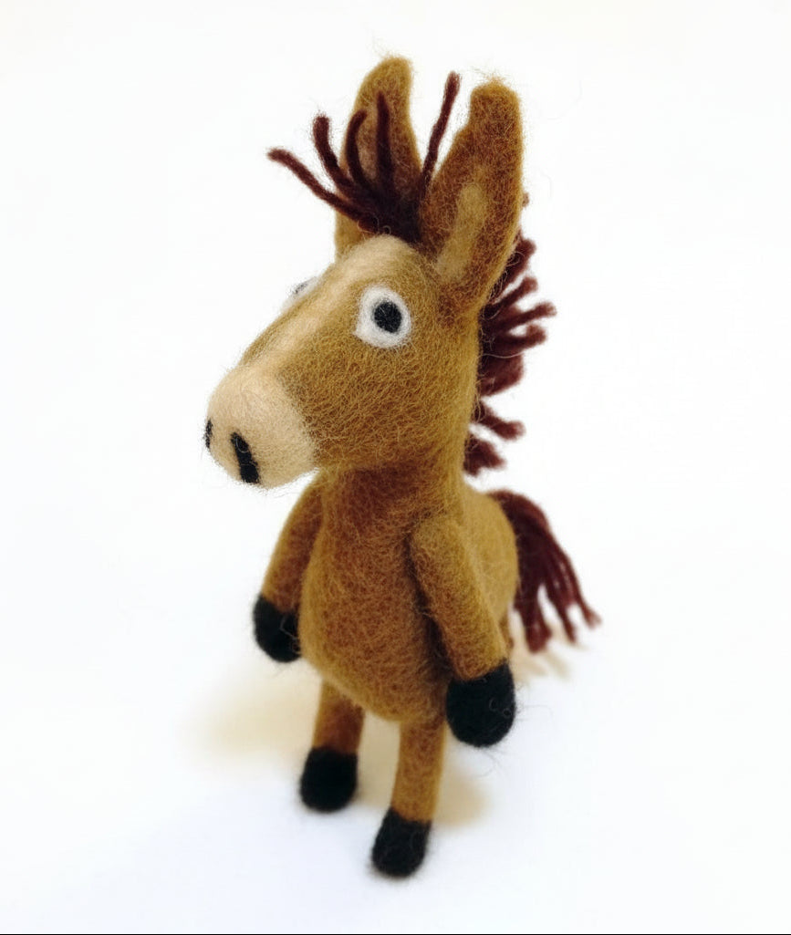 FingerpĂŒppchen Pferd aus Wollfilz