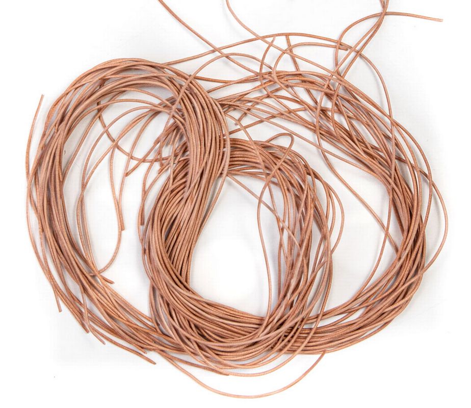 Lederband, schwarz o. natur, Ziegenrundleder