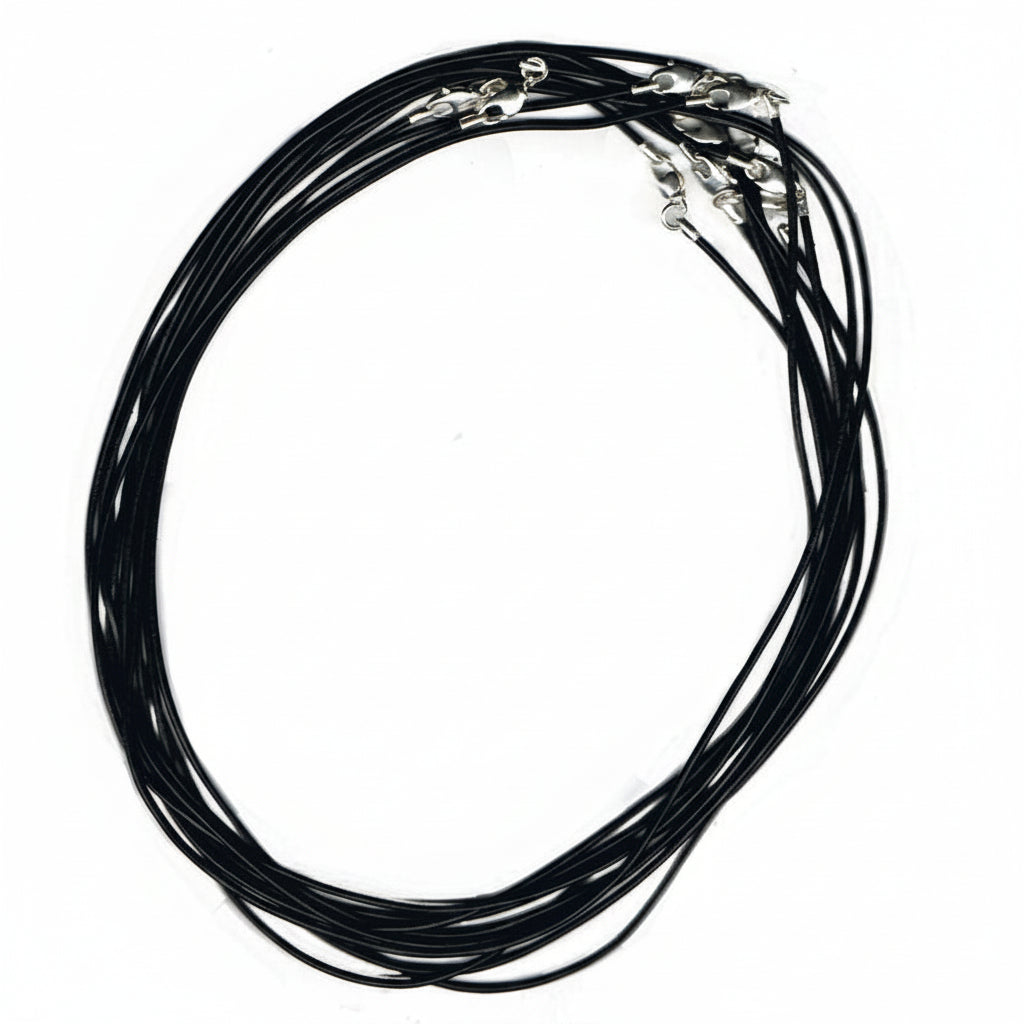 Lederband mit kleinem Karabiner-Verschluss fĂŒr gebohrte Edelsteine
