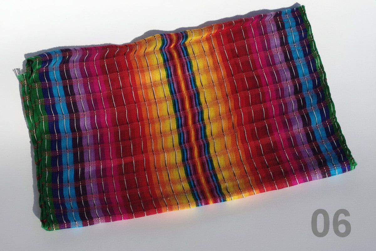 Schal San Antonio 06, handgewebt in Guatemala in bunten Farben