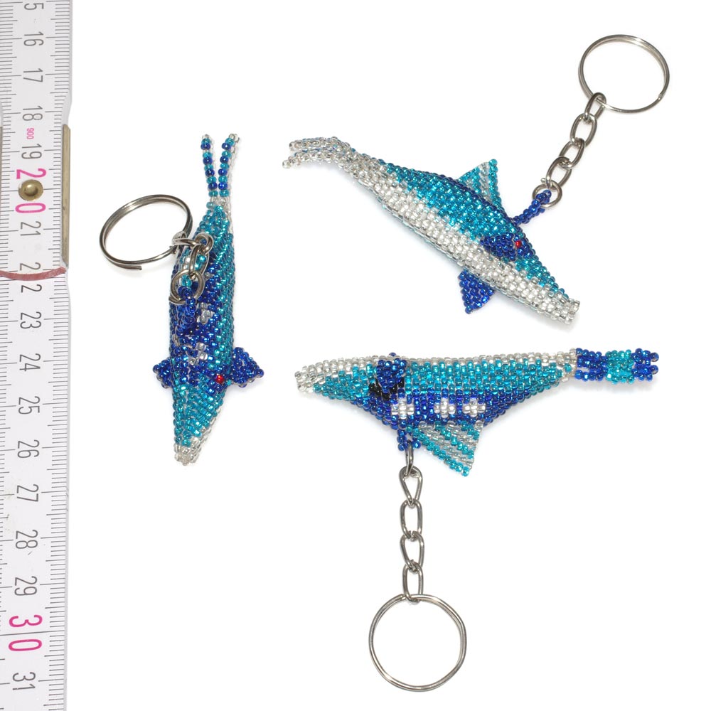 Schlüsselanhänger Delfin mit Maßstab