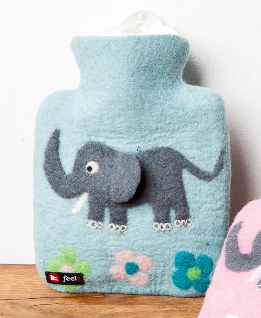 Wärmflasche "medium" mit Filzhülle "Elefant"