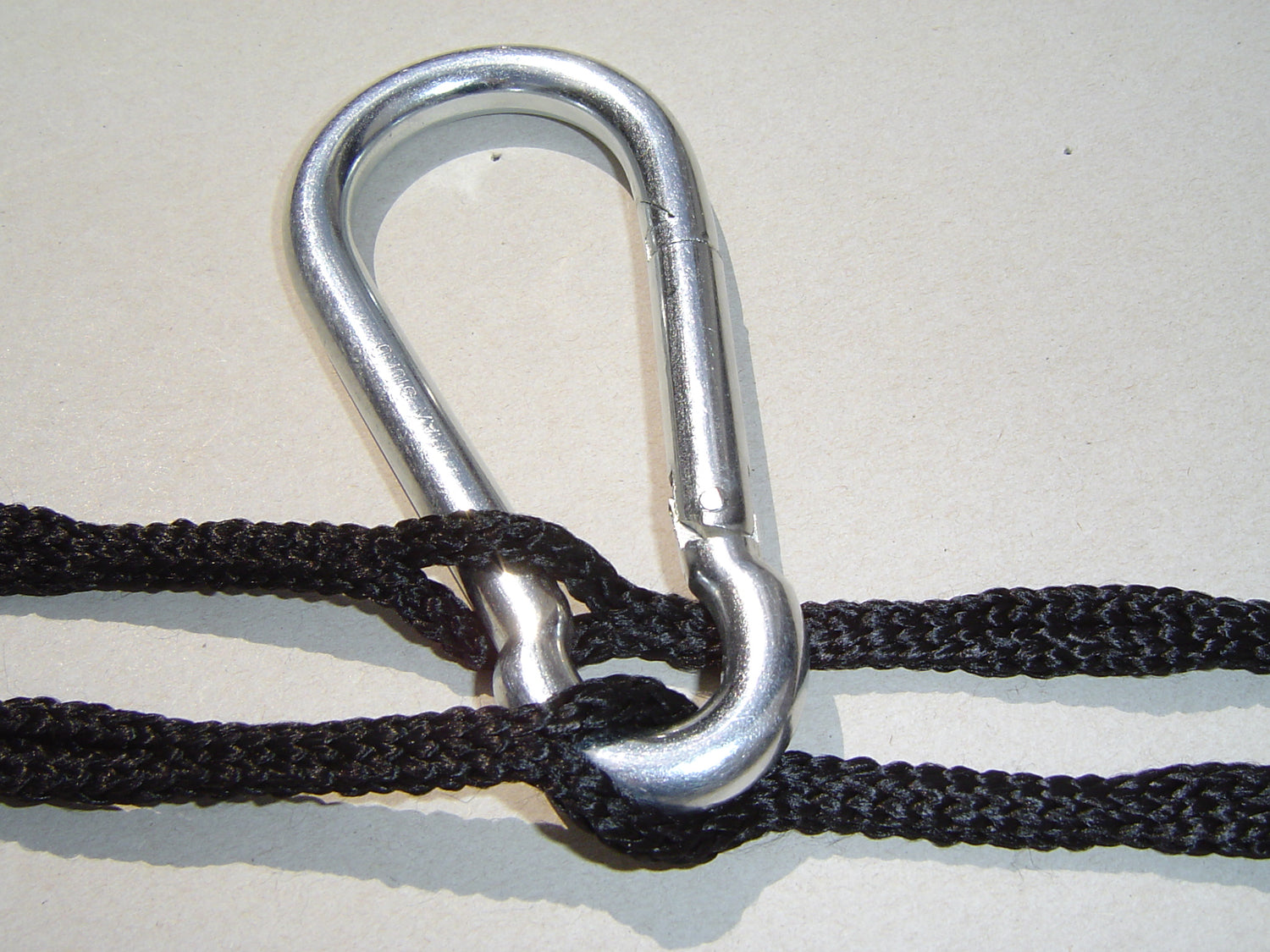 Seil-System Hängematte Spezialseil Flexi schwarz & 120 mm Karabiner – AlaSiesta
