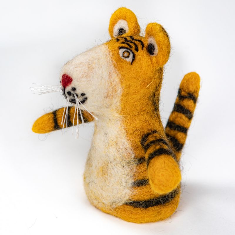 Gefilzte Tierfigur Eierwärmer Tiger