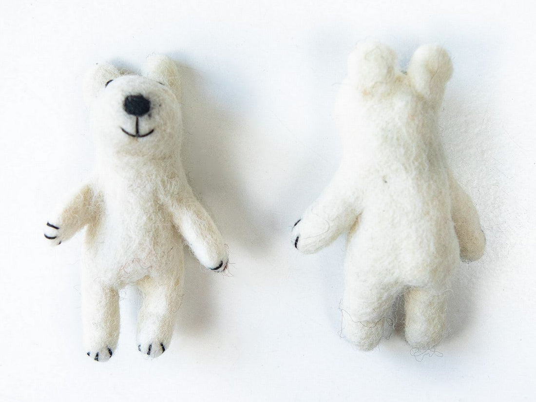 Filz-Fingerpüppchen Eisbär