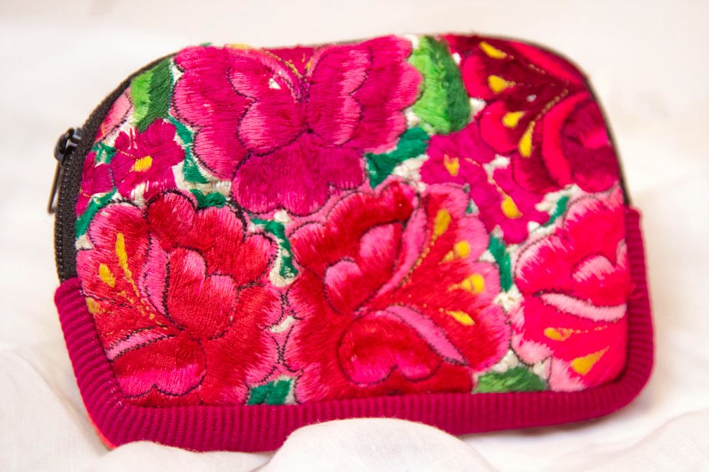 Rotes Reißverschlusstäschchen Chichi Flora L