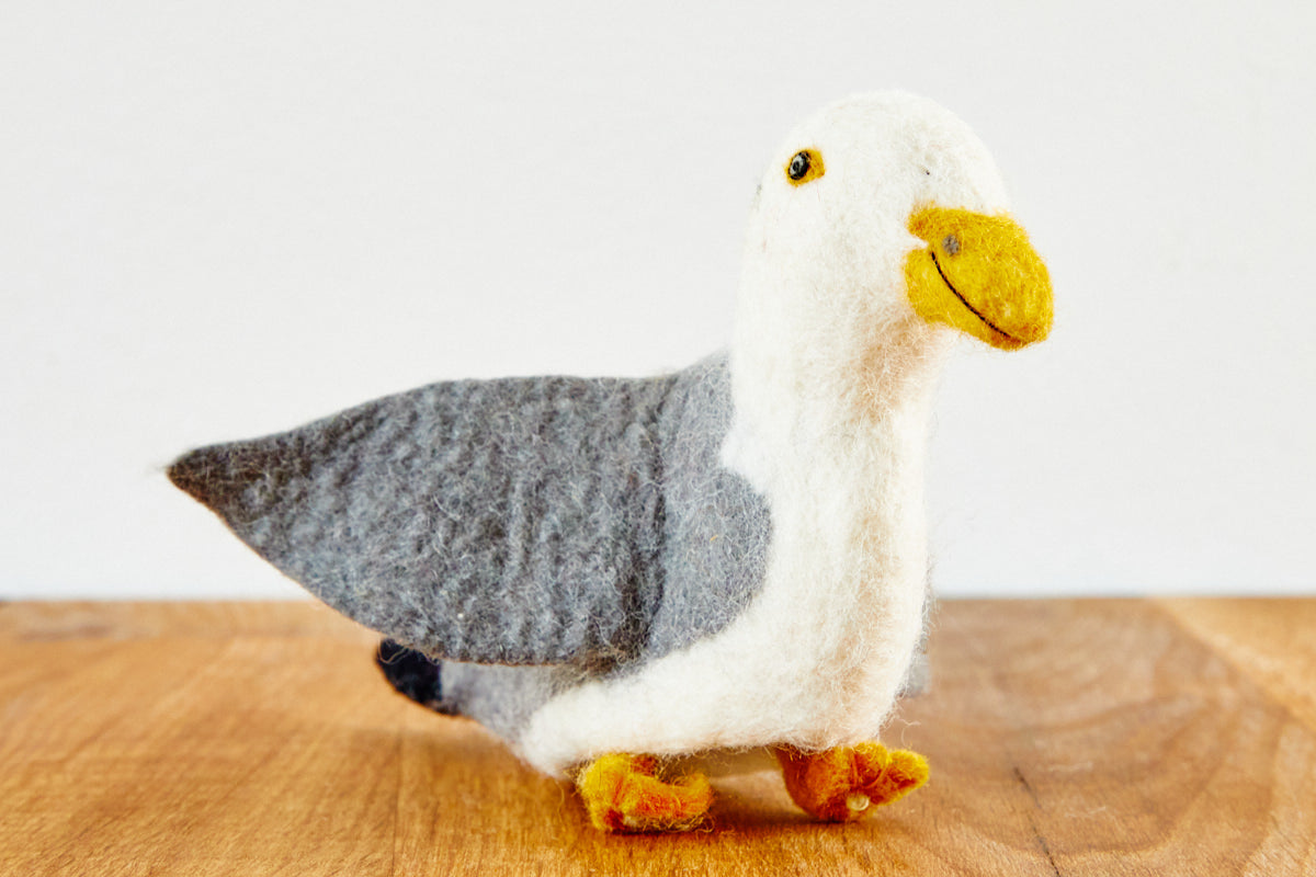 Eierwärmer Möwe aus Wollfilz