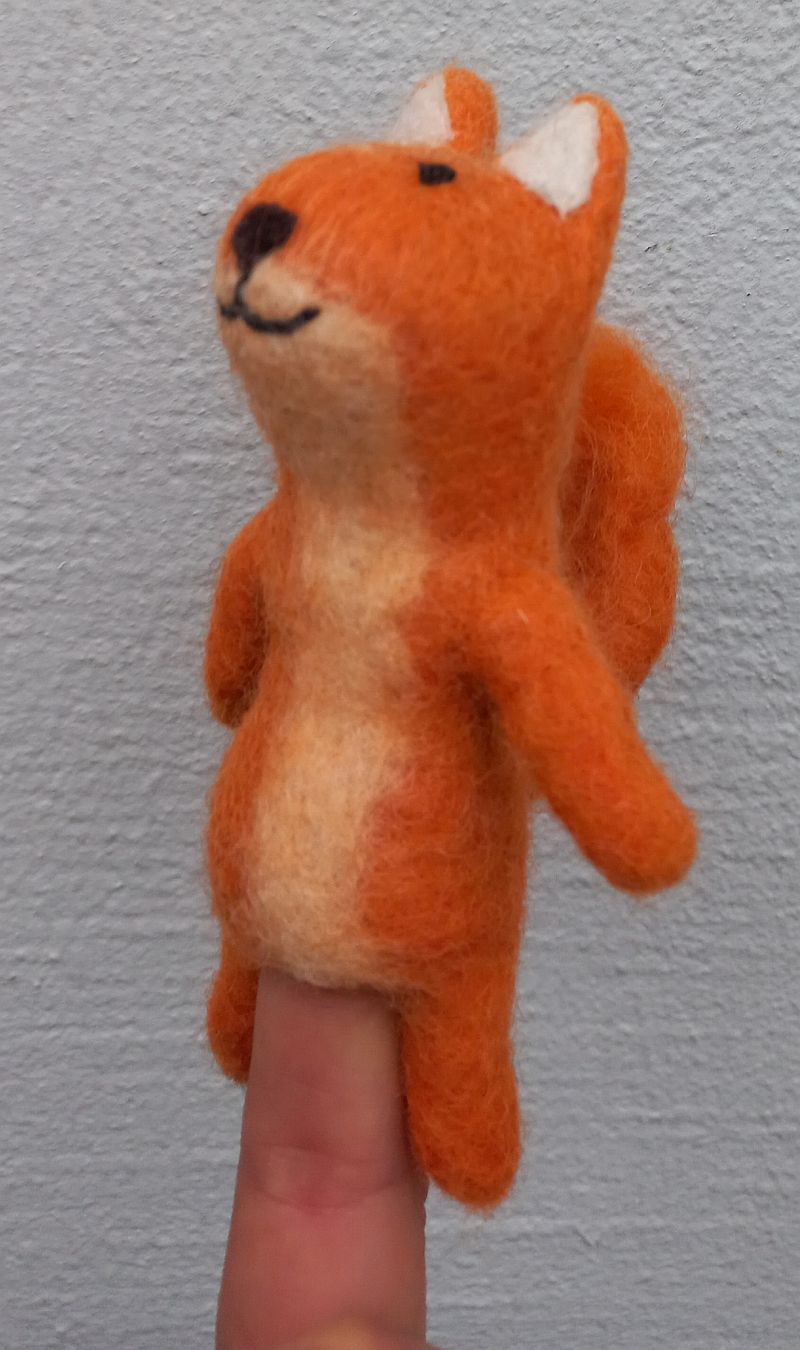 Filz-Fingerpüppchen Eichhörnchen