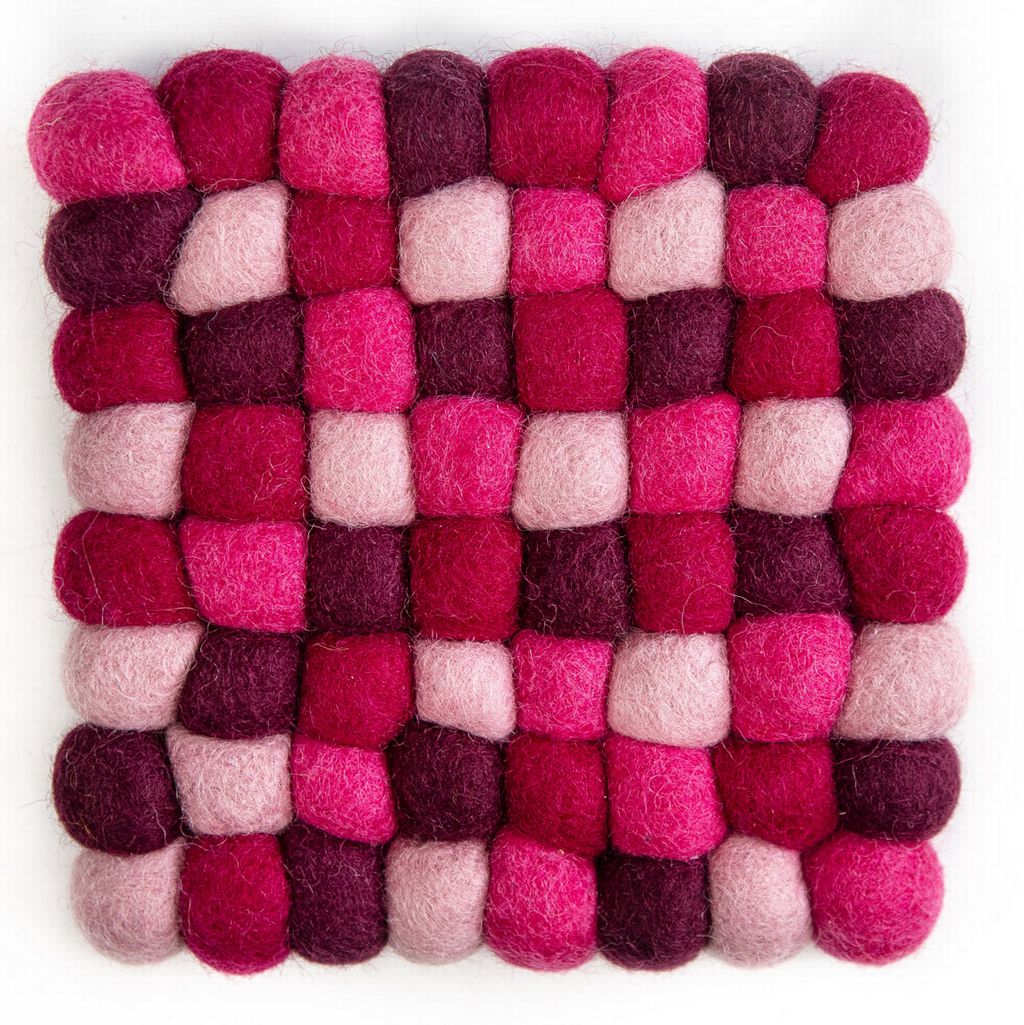 Filzuntersetzer pinktöne