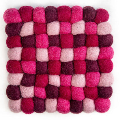Filzuntersetzer pinktöne