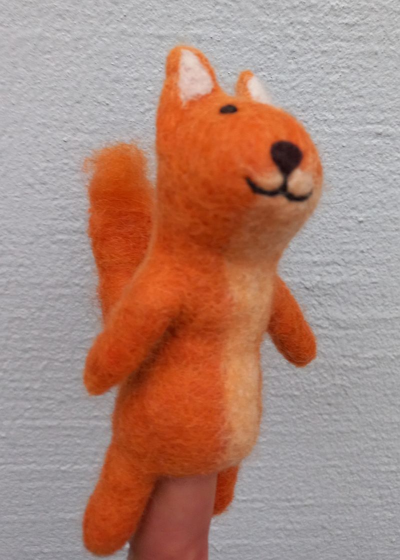 Filz-Fingerpüppchen Eichhörnchen