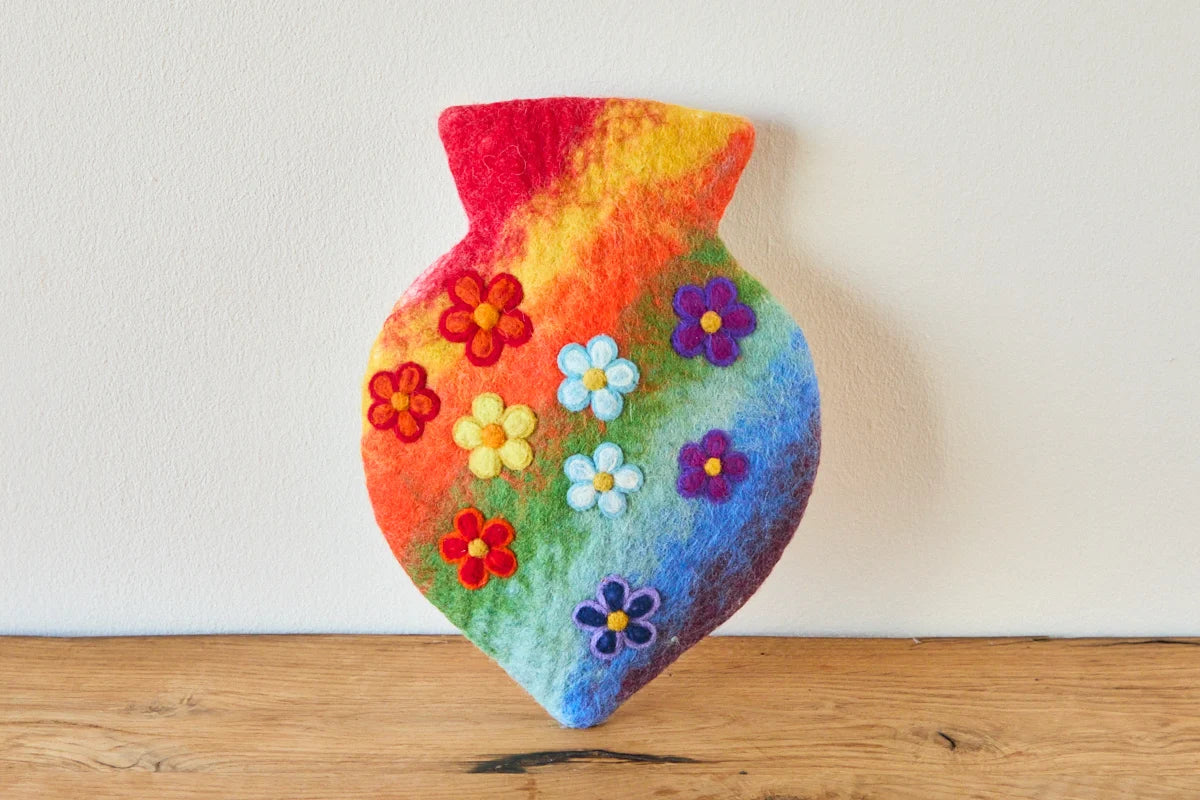 Wärmflasche Herzform Happy Flowers