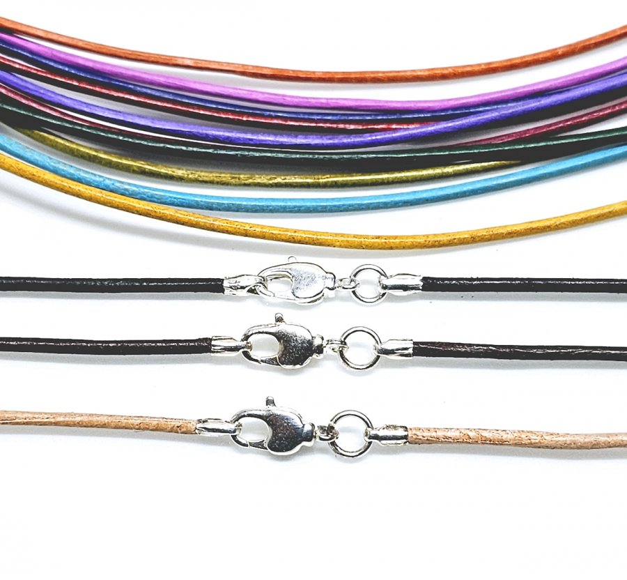 Lederband mit Karabiner für Schmuck