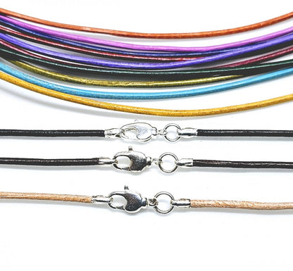 Lederband mit Karabiner für Schmuck