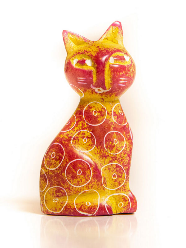Süße Speckstein-Katze