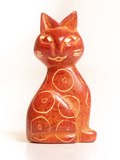 Süße Speckstein-Katze