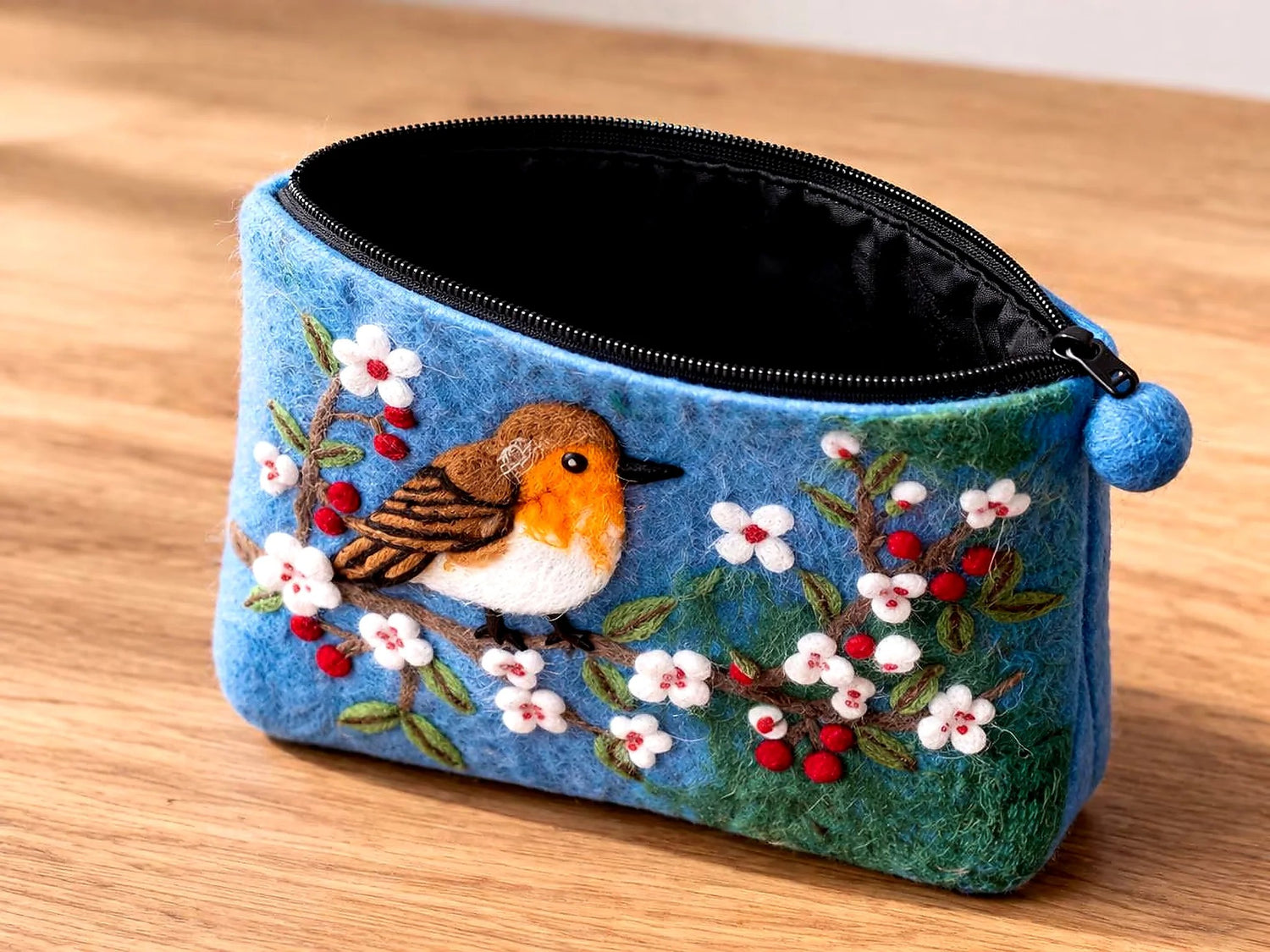 Filz Etui Rotkehlchen