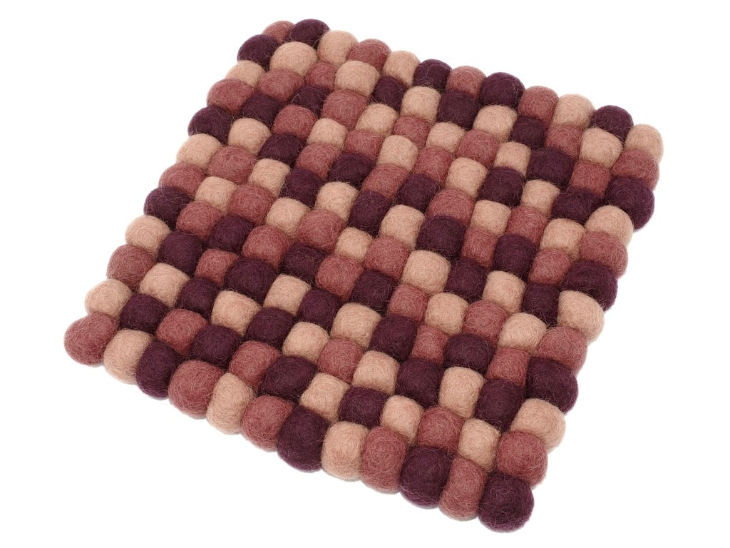 Topfuntersetzer Filz aubergine malve