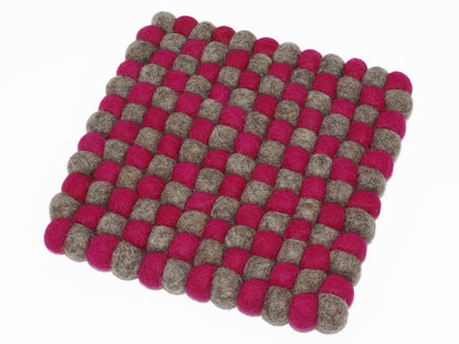 Filz-Untersetzer natur pink