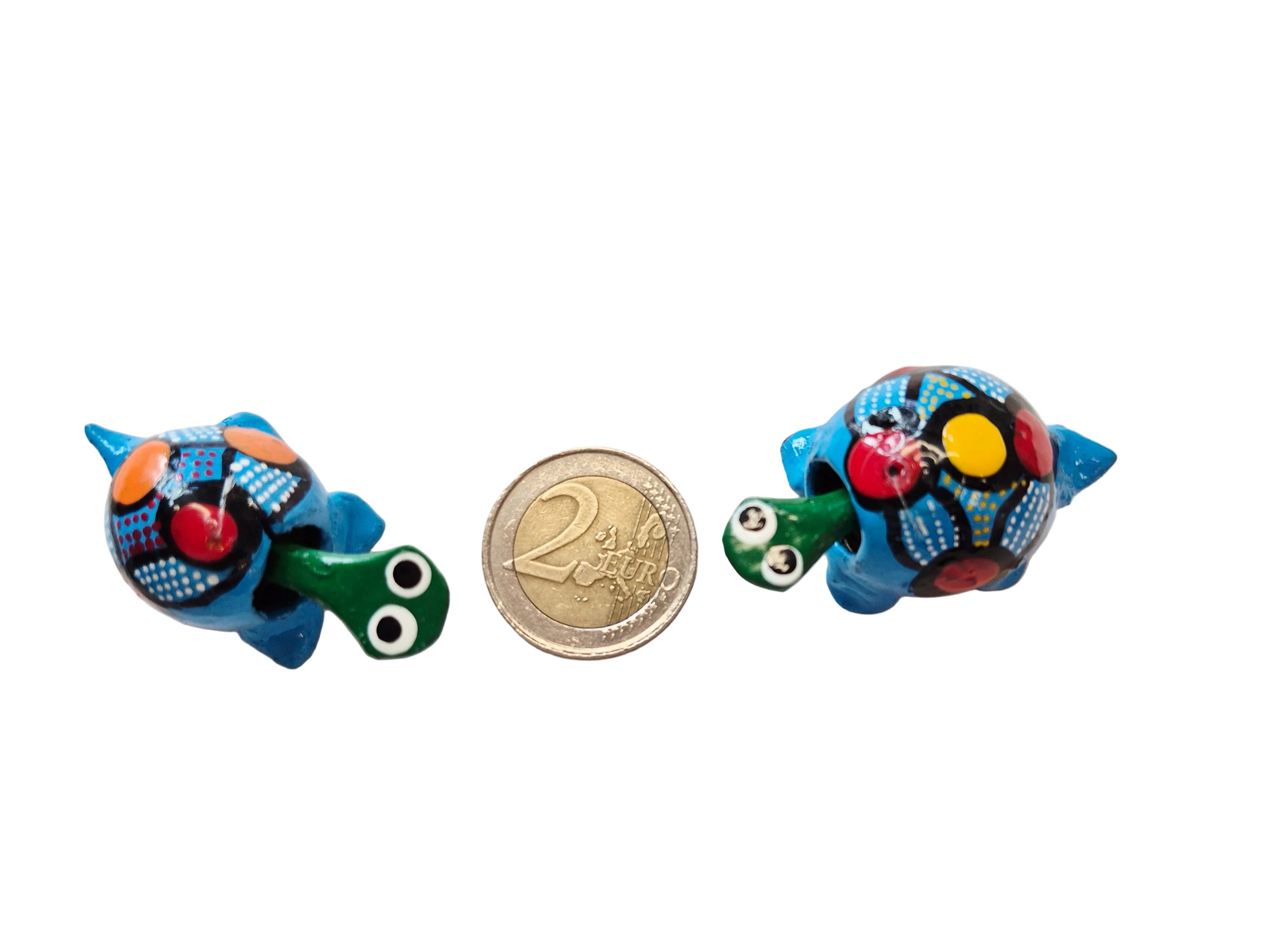 Kleine Schildkröten aus bunt bemaltem Macadamia-Nussholz, Mexiko Fair Trade bei AlaSiesta