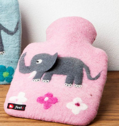 Wärmflasche "medium" mit Filzhülle "Elefant"
