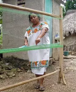 Hängemattenweberin in Mexiko Hängemattenweberin in Mexiko
