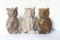 Preview: Eulen aus fossilem Holz, Vorderseite