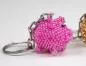 Preview: Schlüsselanhänger Schweinchen aus Glasperlen