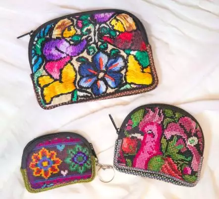 3 Größen der Stoffetuis Chichi Flora: L, M, Schlüsselanhänger-Etui mini