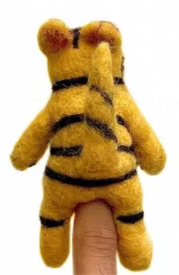 Filz-Fingerpüppchen Tiger, Rückseite
