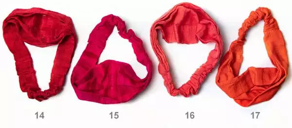 rote gewebte Haarbänder, Designs 17-17