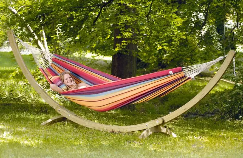 Hängemattengestell Olymp im Garten, Hängematte nicht enthalten Hängemattengestell Olymp im Garten, Hängematte nicht enthalten