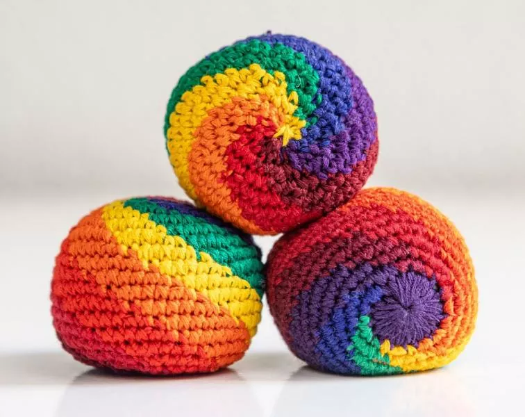 Jonglierbälle Regenbogen-Spirale