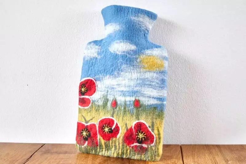 Wärmflasche mit Hülle "Wiese"