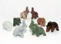 Elefanten-Figuren Jade oder fossiles Holz