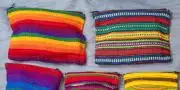 Stoff-Etuis aus Guatemala in bunten Designs