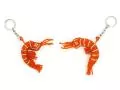 Schlüsselanhänger Shrimp orange-silber