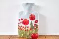 Wärmflasche mit Hülle, Motiv rote Wiesenblumen